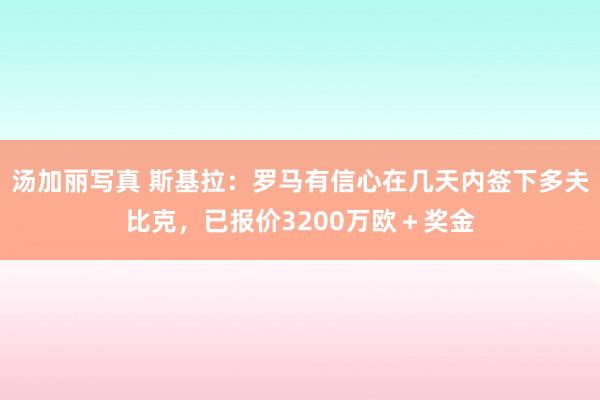 汤加丽写真 斯基拉：罗马有信心在几天内签下多夫比克，已报价3200万欧＋奖金