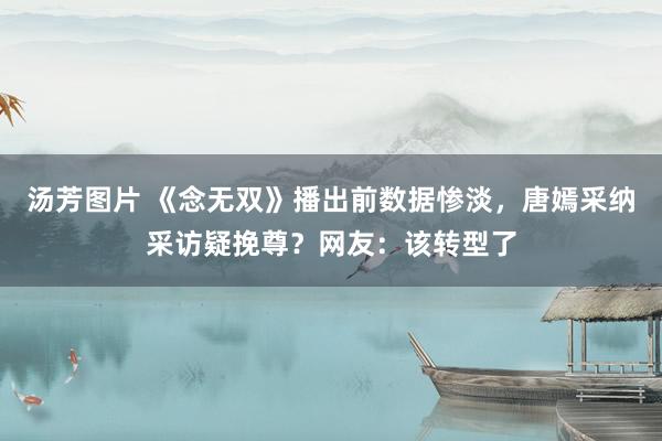 汤芳图片 《念无双》播出前数据惨淡，唐嫣采纳采访疑挽尊？网友：该转型了
