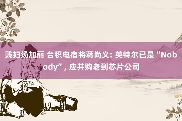贱妇汤加丽 台积电宿将蒋尚义: 英特尔已是“Nobody”， 应并购老到芯片公司